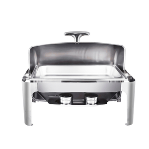 DaoSheng 9L Stainless Steel Chafing Dish for Buffet with Rolling Top