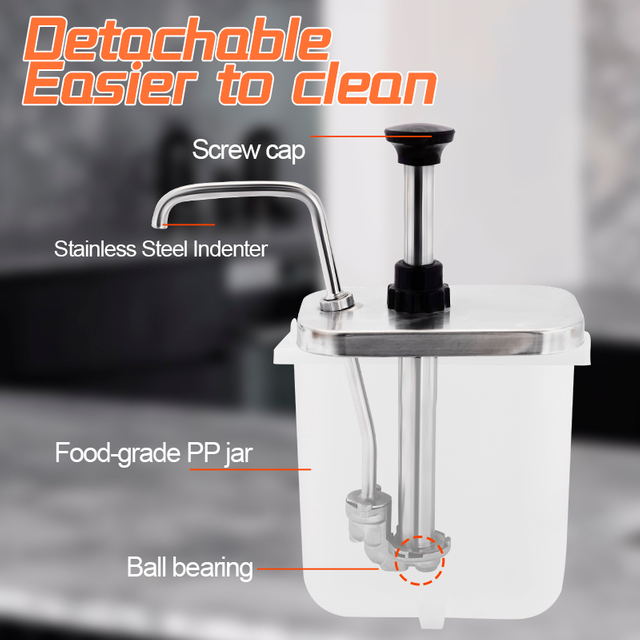 DaoSheng Triple Head Stainless Steel Syrup Pump