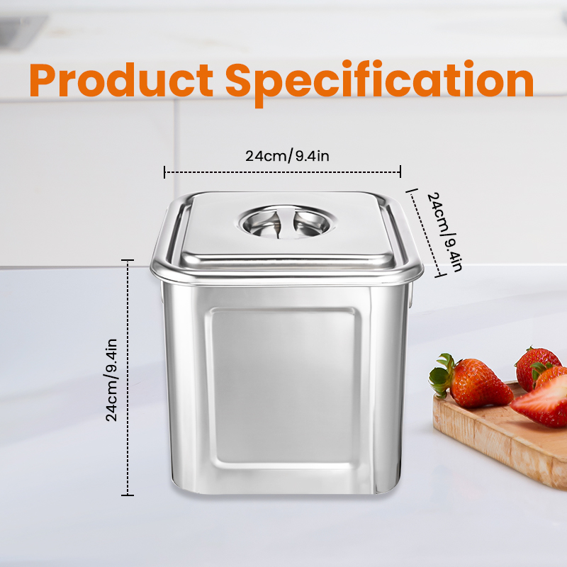 DaoSheng Stainless Steel Square Stock Pot Barrel