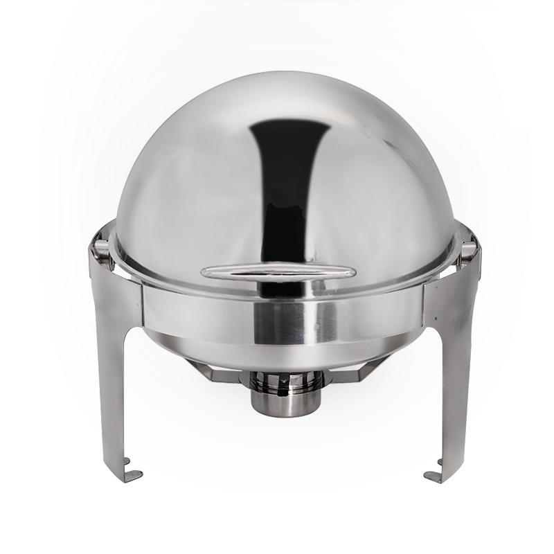 DaoSheng 6L Stainless Steel Round Roll Top Buffer Server Chafing Dishes