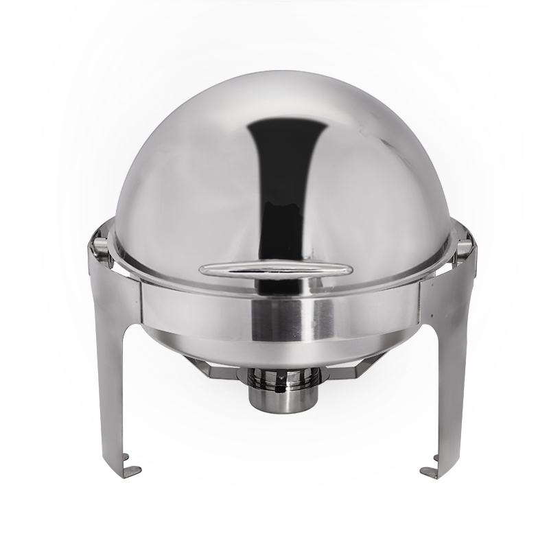 DaoSheng 6L Stainless Steel Round Roll Top Buffer Server Chafing Dishes