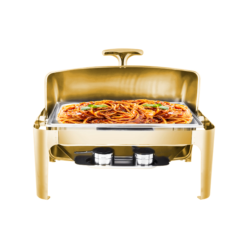 DaoSheng Gold 9L Roll Top Buffet Catering Warmer Set