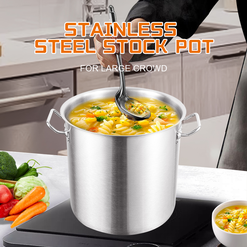 Wholesale Large Capacity Stainless Steel Kitchen Stock Pot