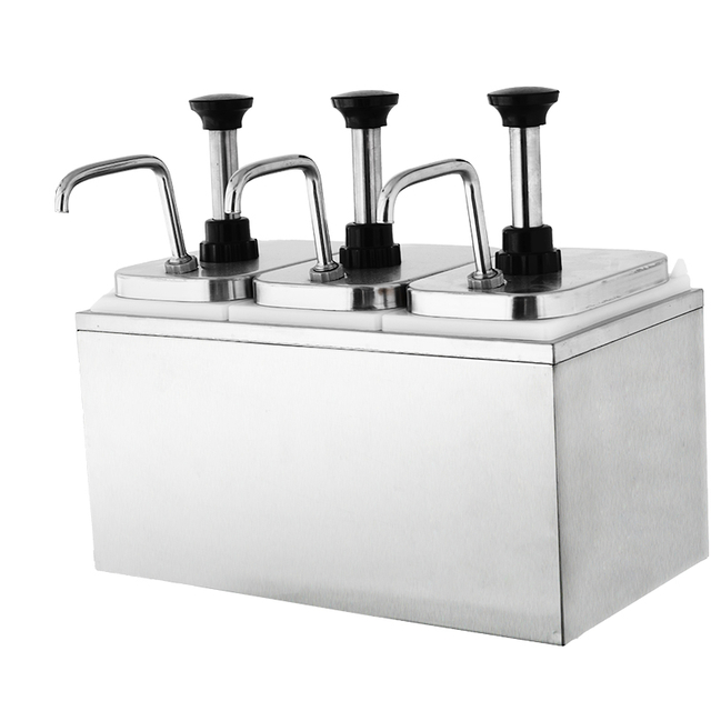 DaoSheng Triple Head Stainless Steel Syrup Pump