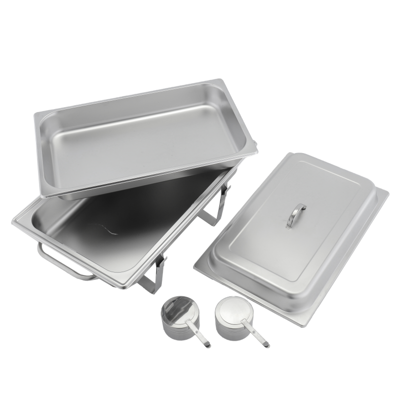 DaoSheng Silver Rectangular Catering Chafer Warmer Set