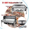 DaoSheng 9L Stainless Steel Chafing Dish for Buffet with Rolling Top