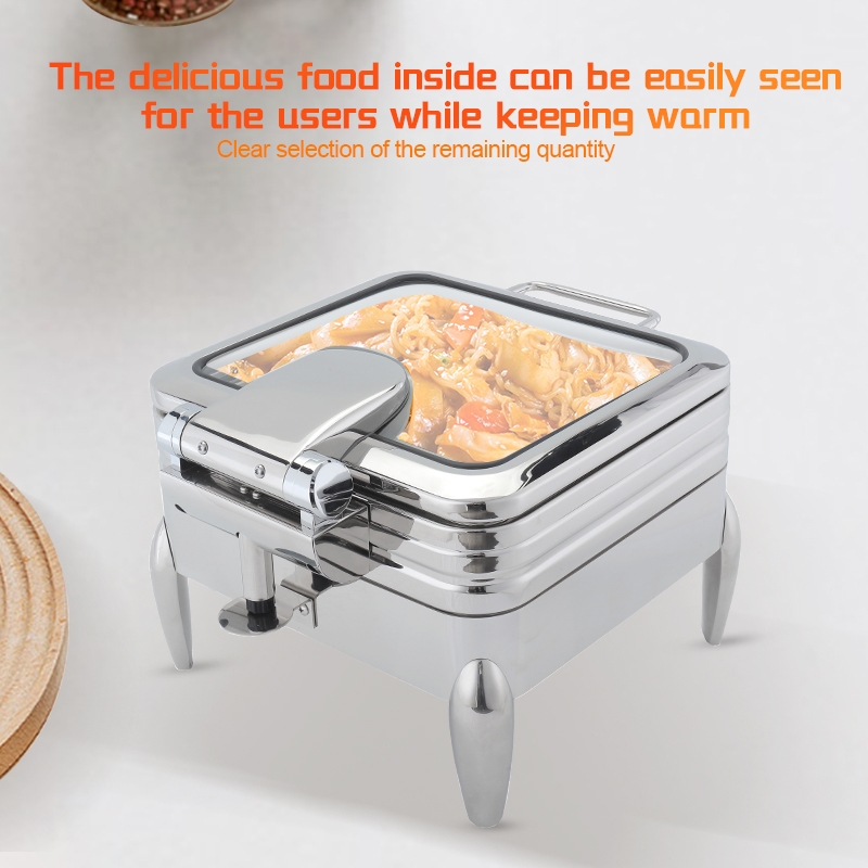 DaoSheng 6L Stainless Steel Thickening Square Buffet Stove 