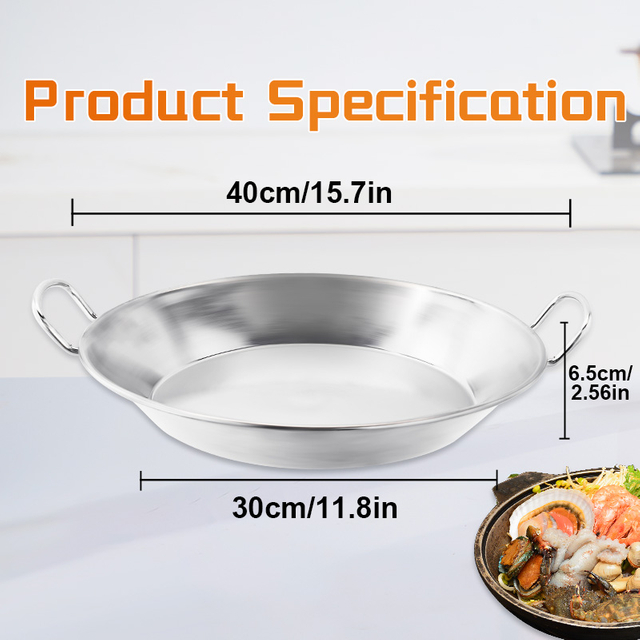 DaoSheng Stainless Steel Seafood Paella Pan