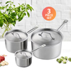 DaoSheng Short Body Stainless Steel Non Stick Sauce Cooking Pot